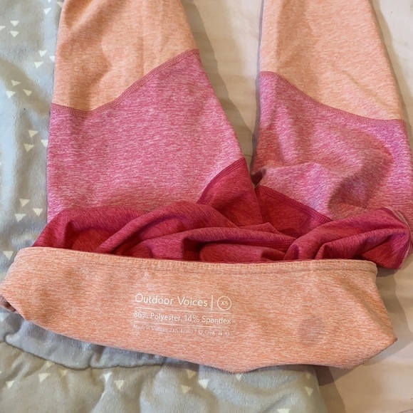Outdoor Voices Pink Flamingo 7/8 Spring Leggings Size XS - Picture 9 of 9